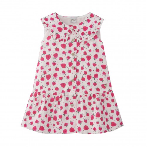 Strawberry Woven Summer Dress