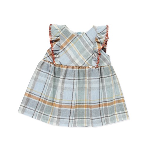 Blue Check Frill Top 