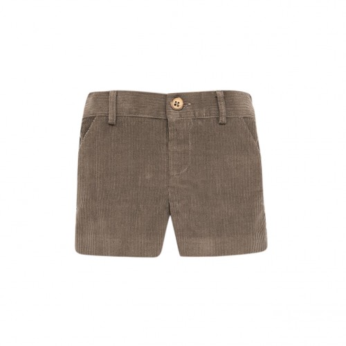 Dark Brown Woven Shorts