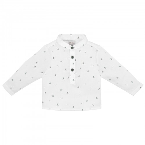 White Woodland Print Shirt