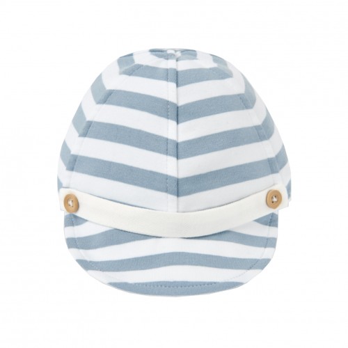 White and Blue Striped Hat