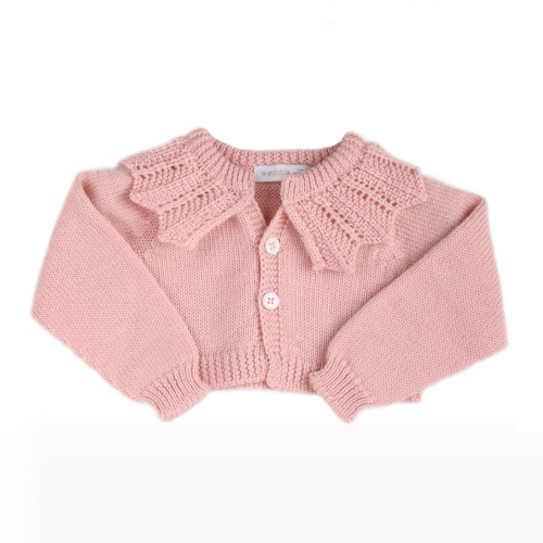 Pink Collar Cardigan