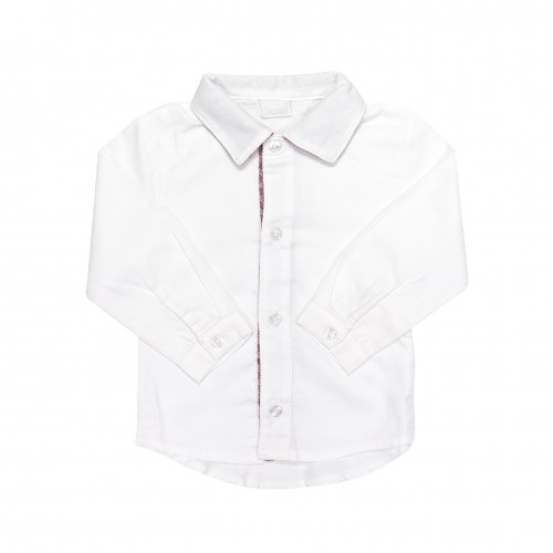 White Shirt with Red Twill