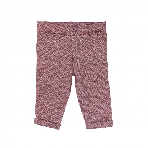 Red Herringbone Trousers