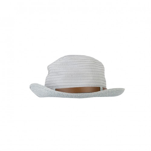 Blue Fedora Hat with Leather Strap